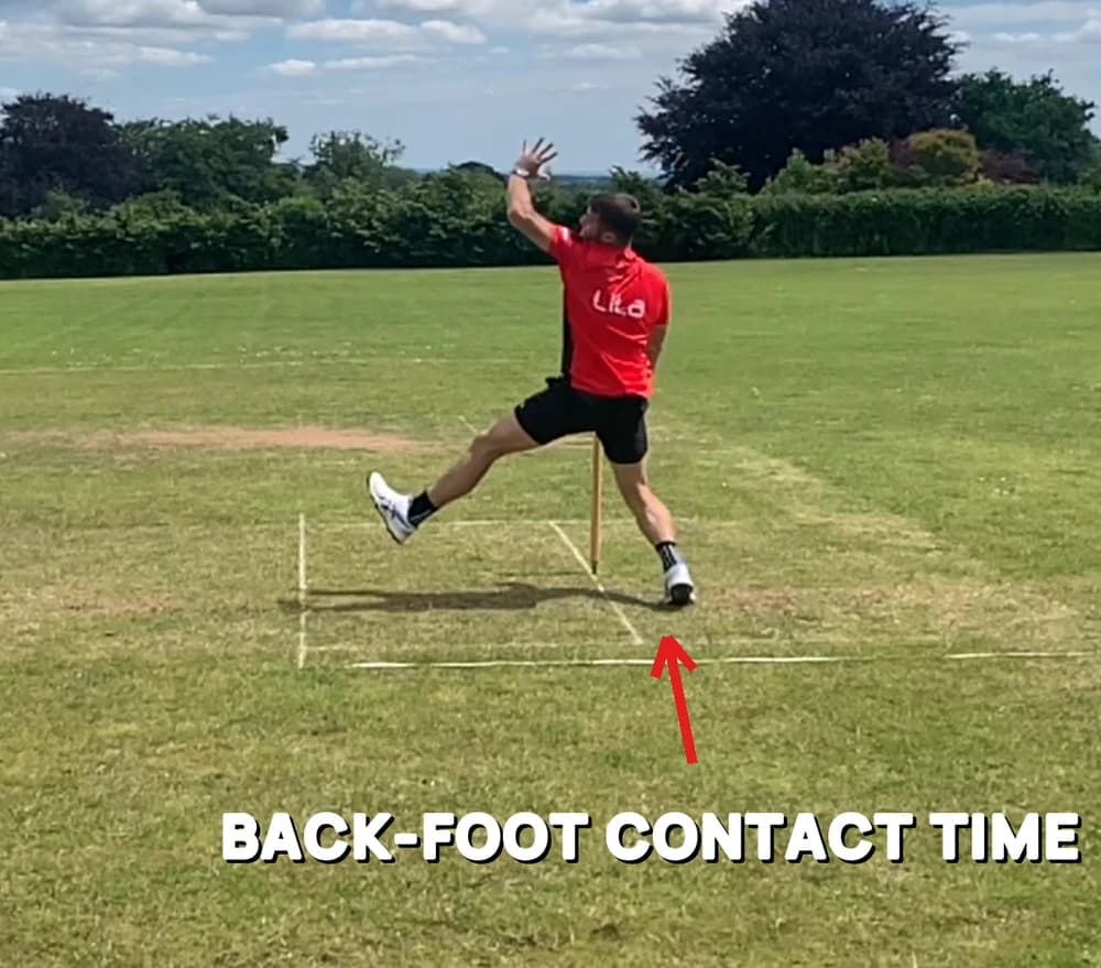 Back-foot contact, marked on a real bowling action